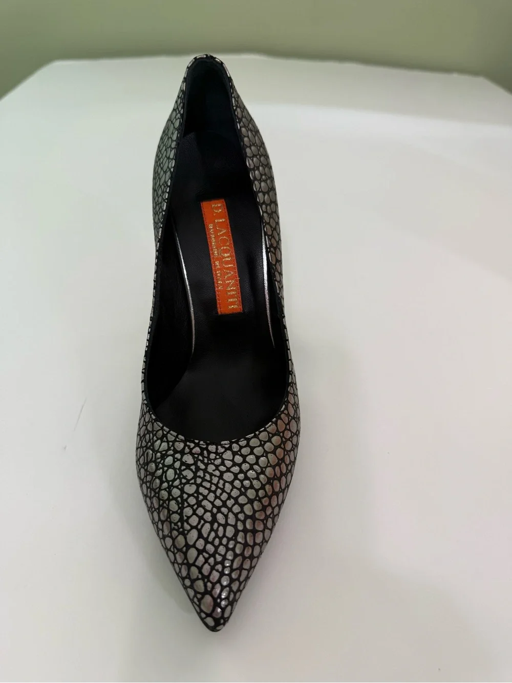 NEW D. Lacquaniti pumps heels woman 6 limited edition handmade Italy Luxery